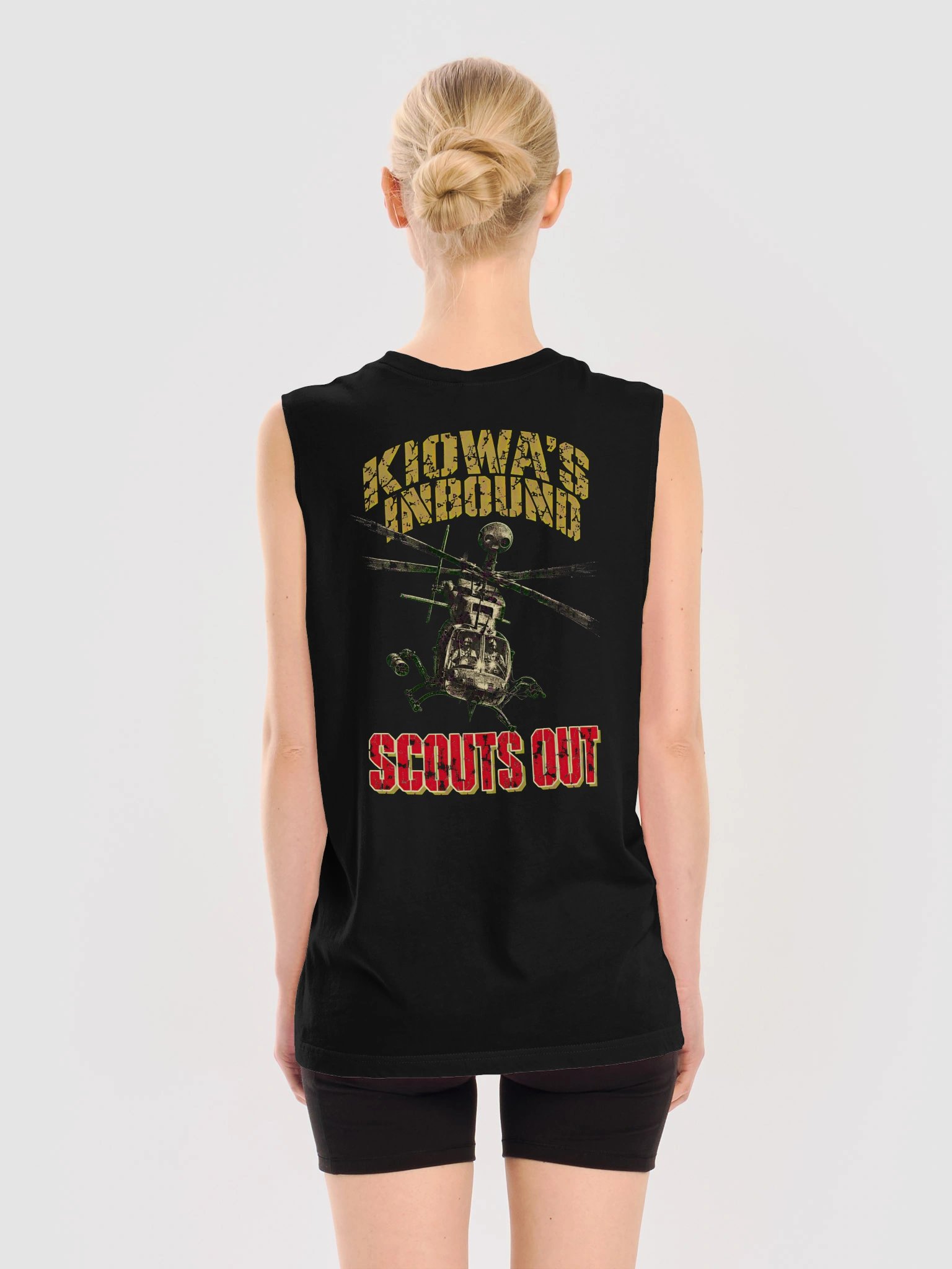 Scouts Out OH-58D Kiowa Warrior Armed Scout Air Cav Muscle Tank product image (4)