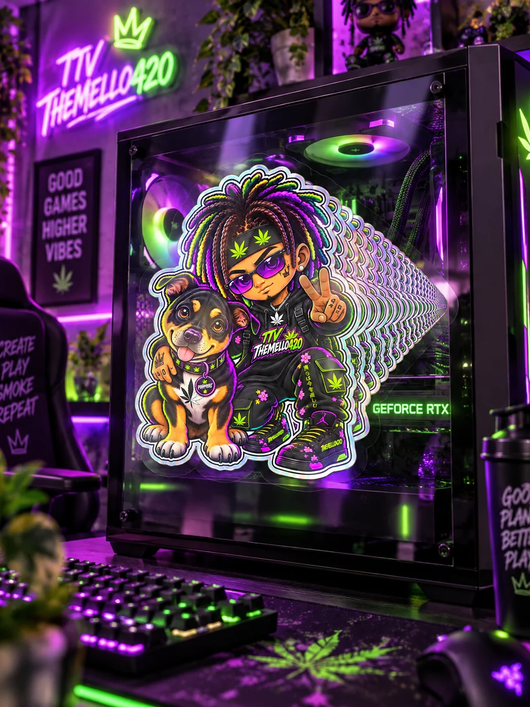 Kid Mello & PhatPhat Neon Hologram Sticker product image (3)