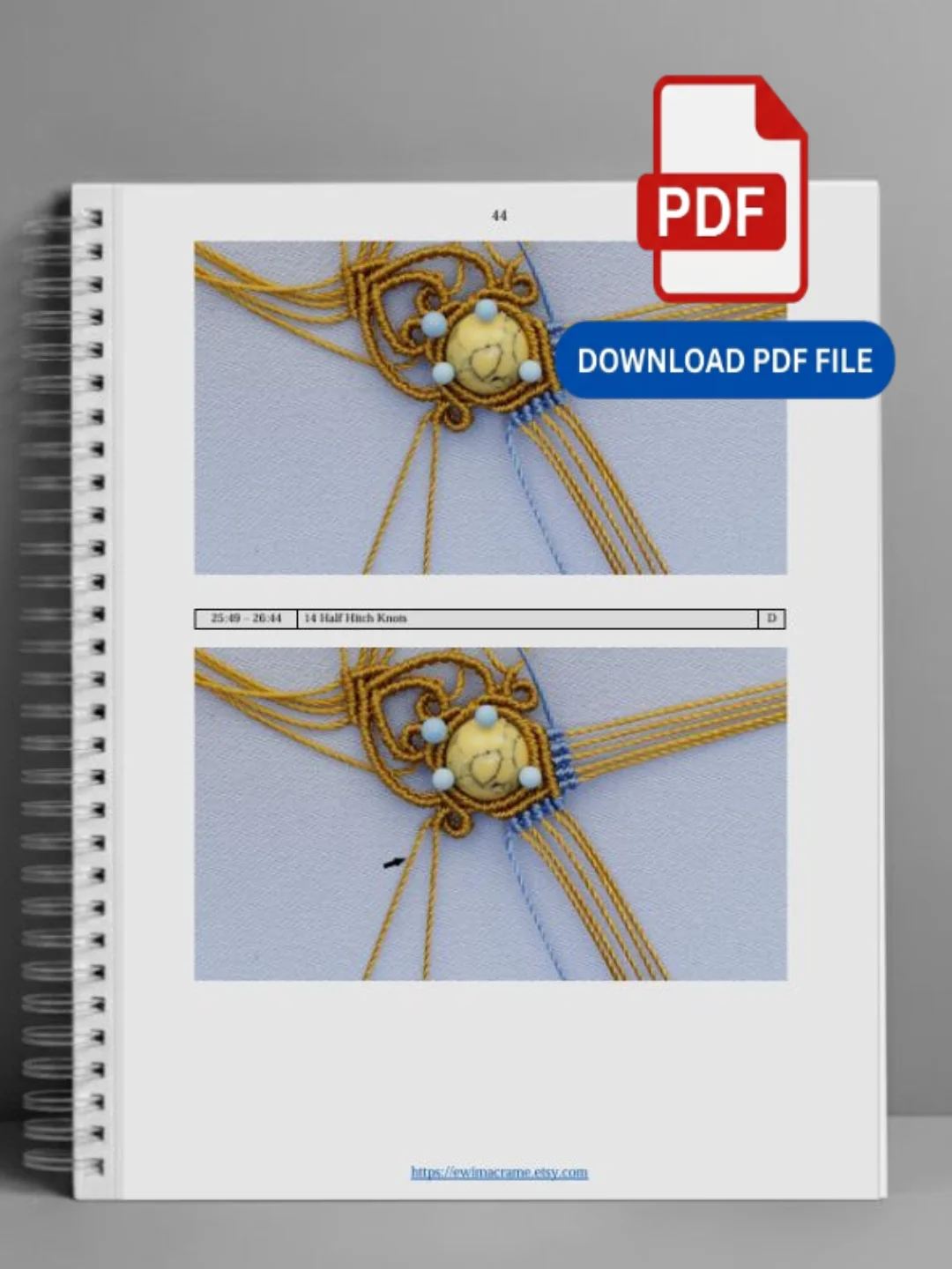 Micro Macrame Boho Chic Earrings – Photo & Video Tutorial product image (4)