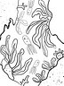TSStechAngel's World - Squids among plants Coloring Page