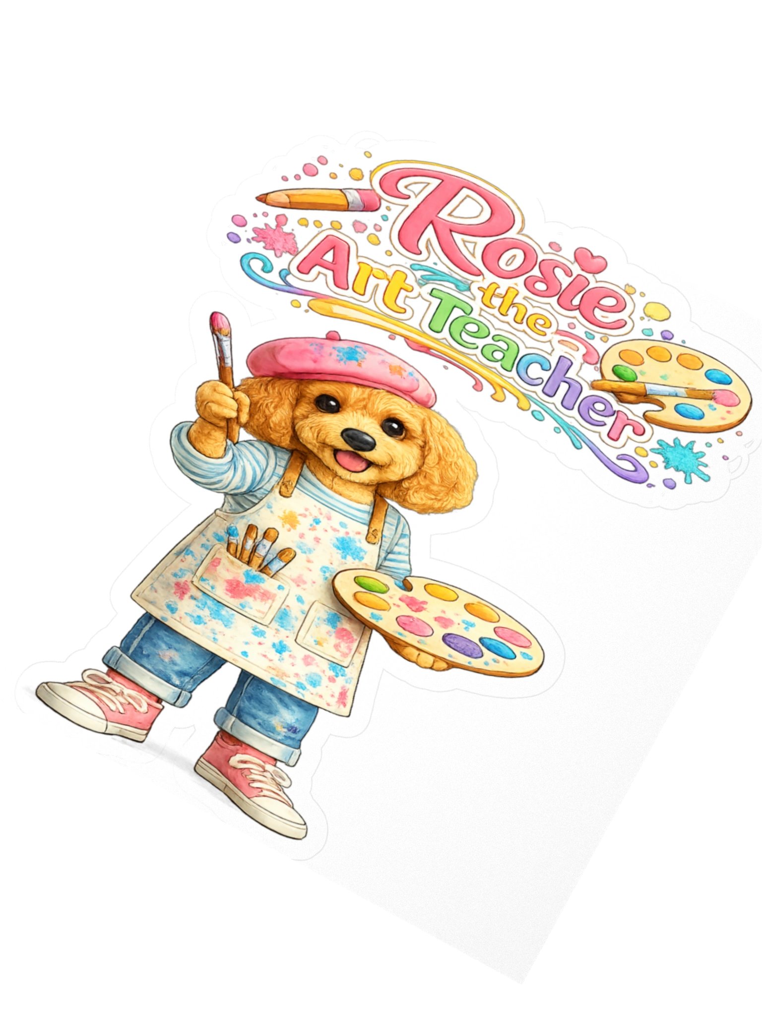 Rosie the Art Teacher Kiss Cut Sticker product image (2)
