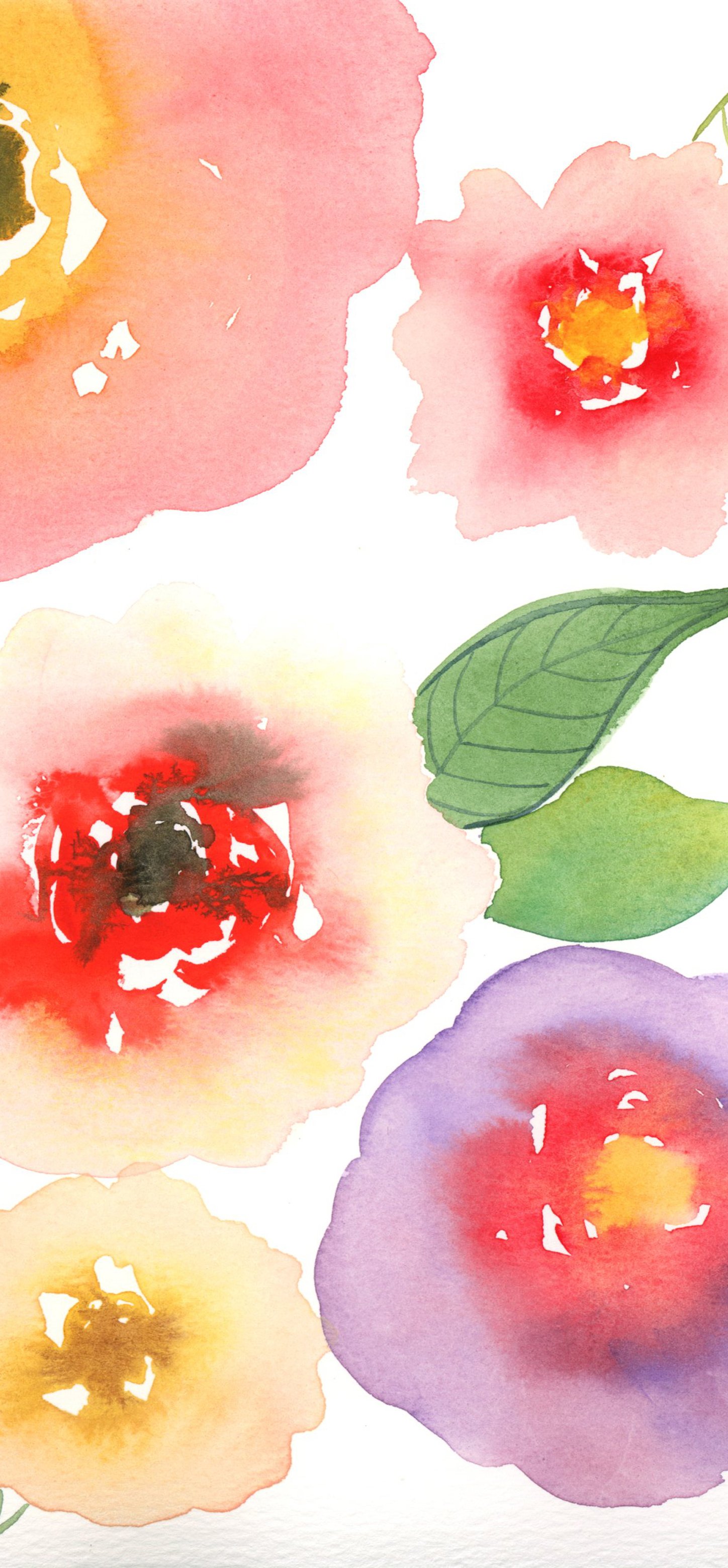 Sweet Bloom Bundle - 3 Original Watercolor Phone Wallpapers product image (5)