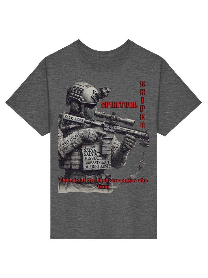 Spiritual Sniper Christian Faith Apparel Taking Out the Devil One Prayer at a Time Kingdom Warrior Design product image (2)