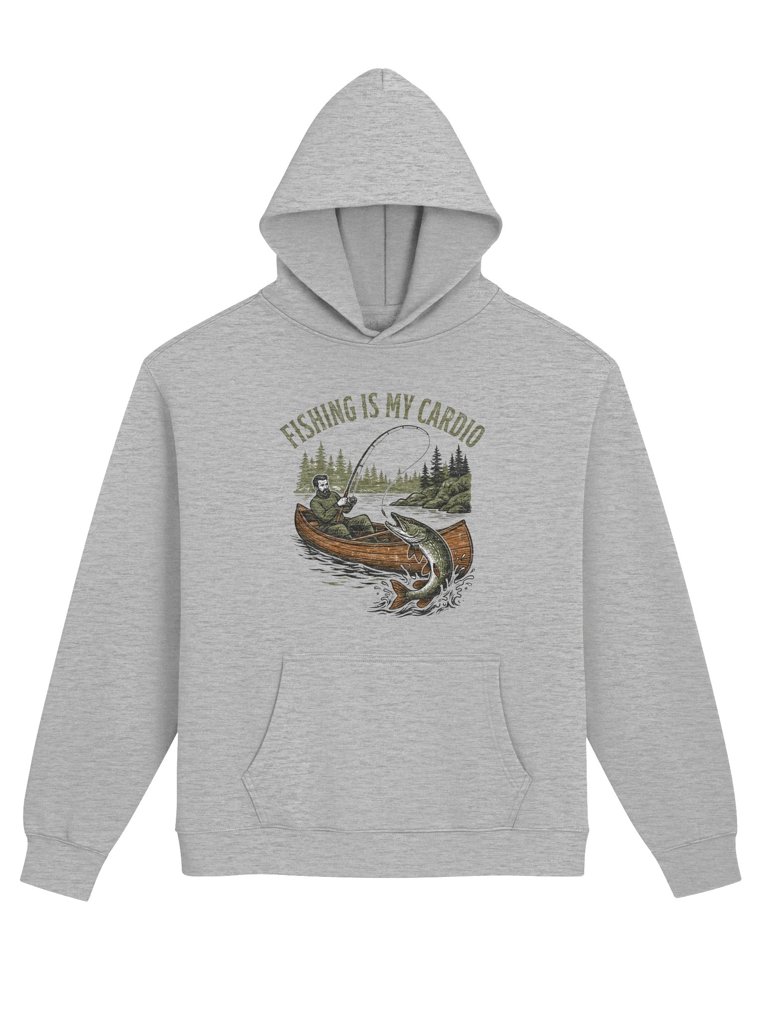 Premium Relaxed Hoodie (Unisex) - "Fishing is my Cardio" Design product image (25)