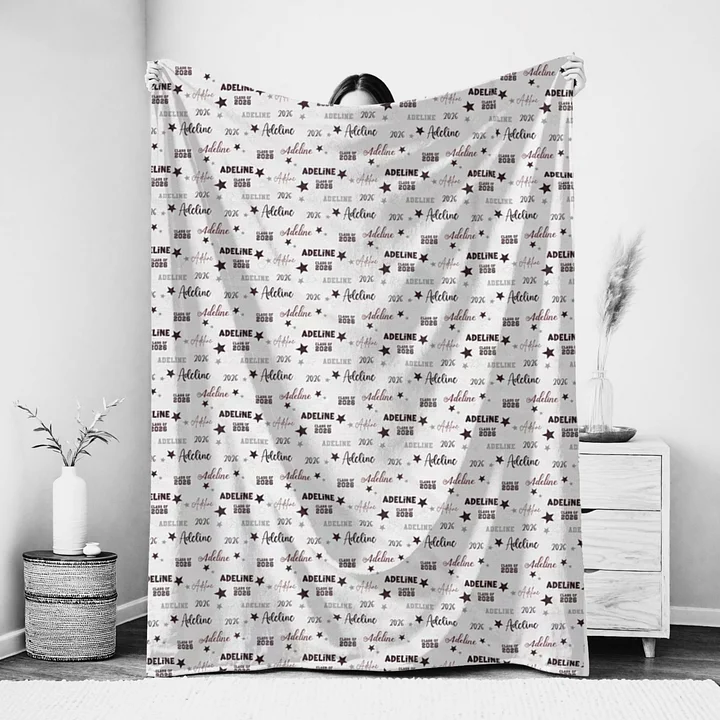 Personalized Velveteen Plush Blanket product image (2)