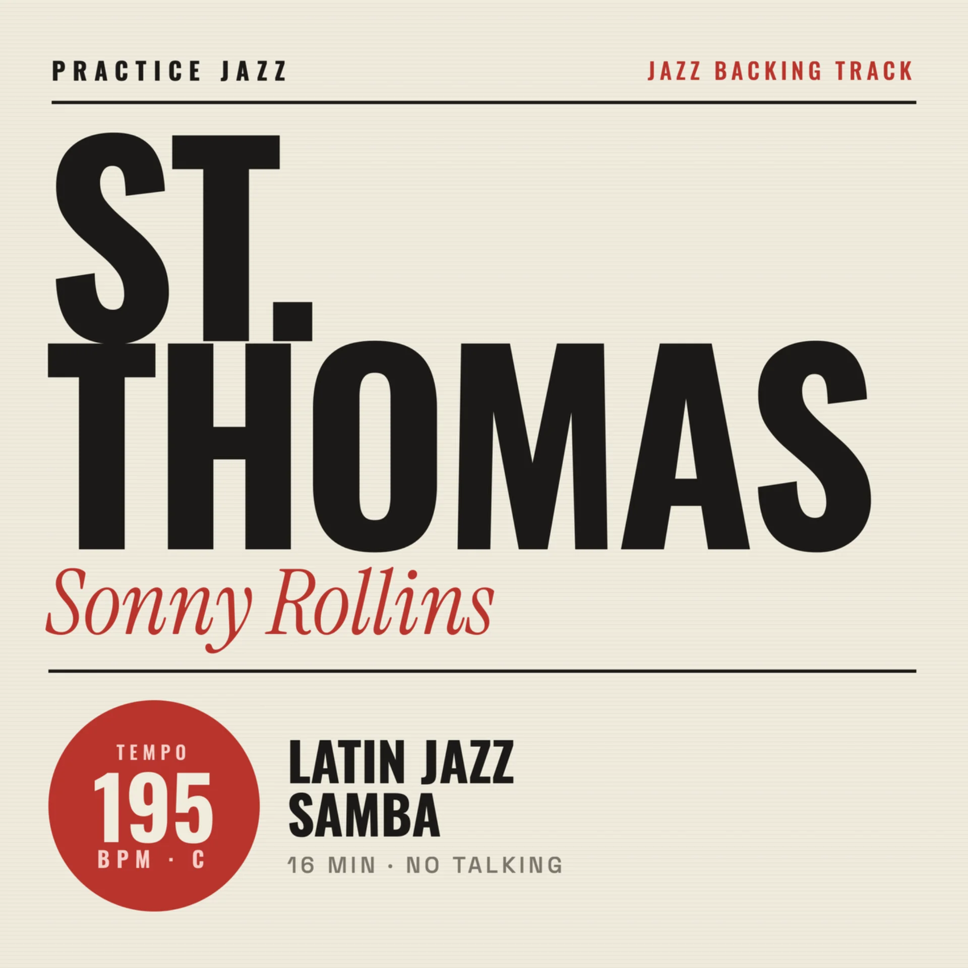 ST. Thomas - Jazz Standard Backing Track product image (1)