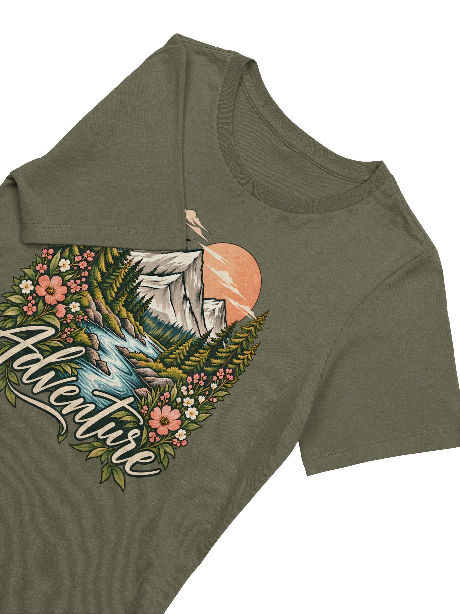 ORLUMIQ Mountain Escape Adventure T-Shirt | Women's Relaxed-Fit Outdoor Graphic Tee product image (4)