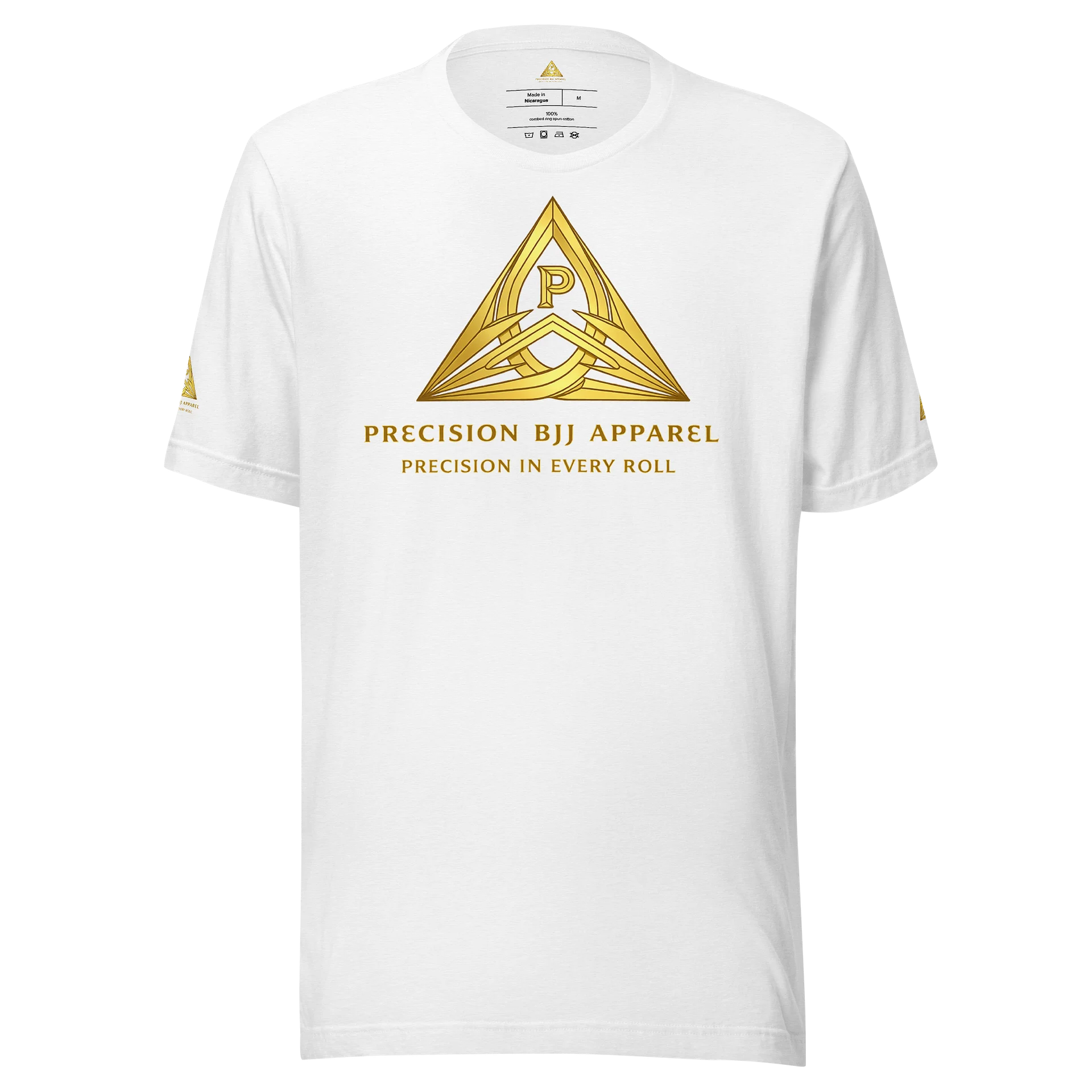 Precision Bjj “Precision in Every Roll” White T-Shirt product image (4)
