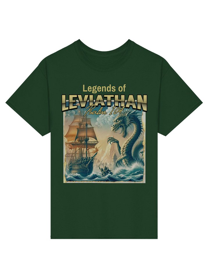Legends of Leviathan T-Shirt, Sea Serpent, Bible Dragon Monster of the Sea Bible Verse Tee product image (1)