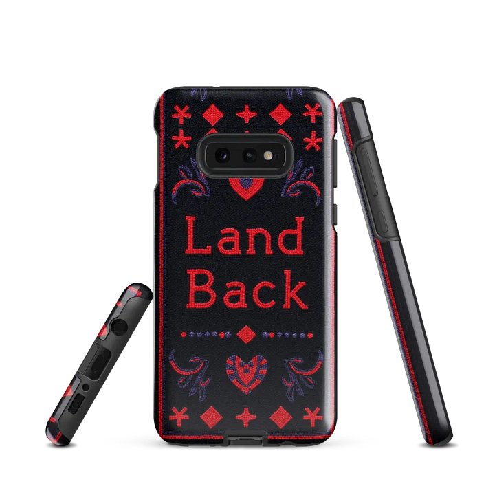 "Land Back" Red and Black Tough Case product image (2)