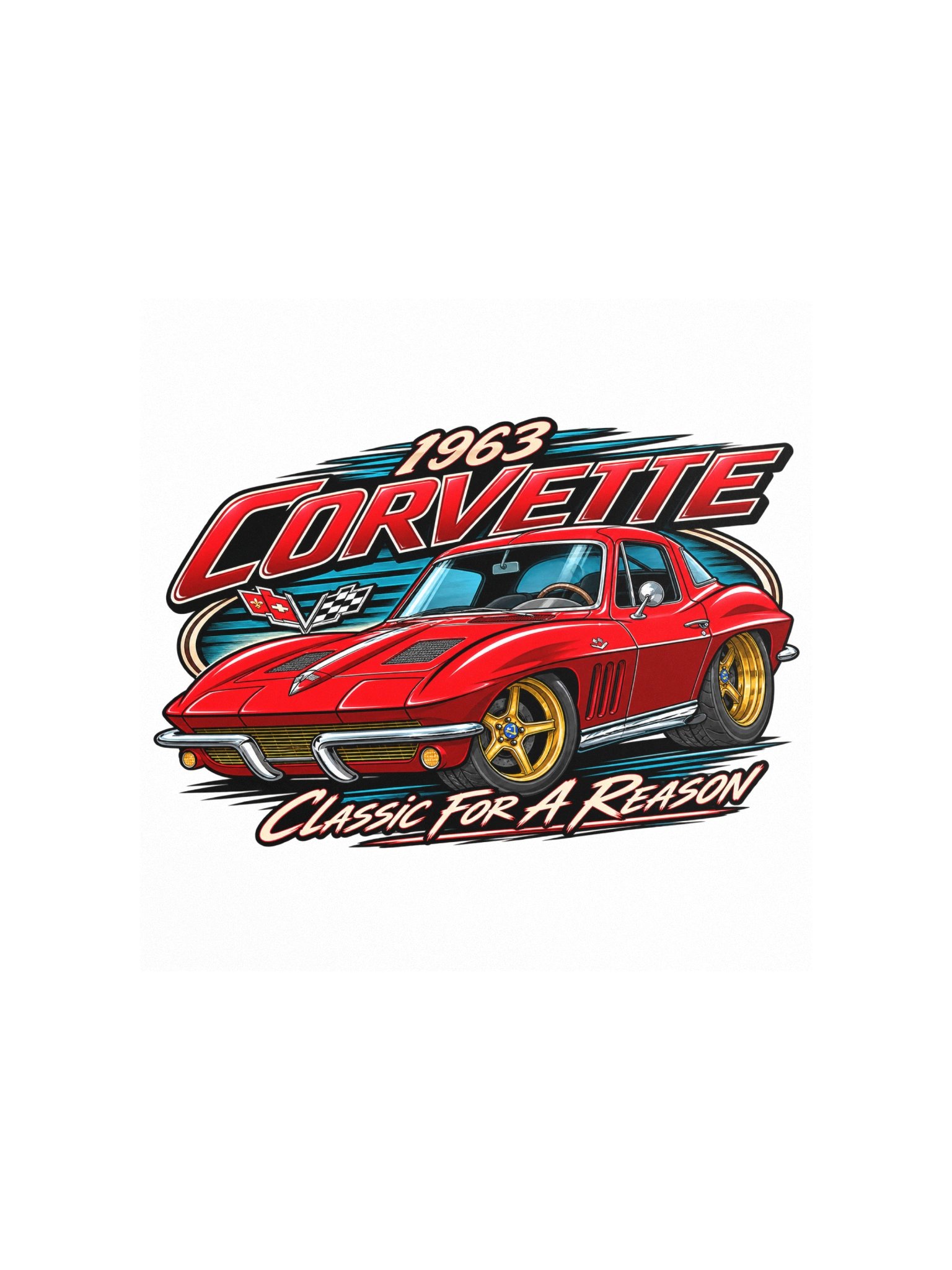 1963 Corvette – Classic in Red Poster product image (1)