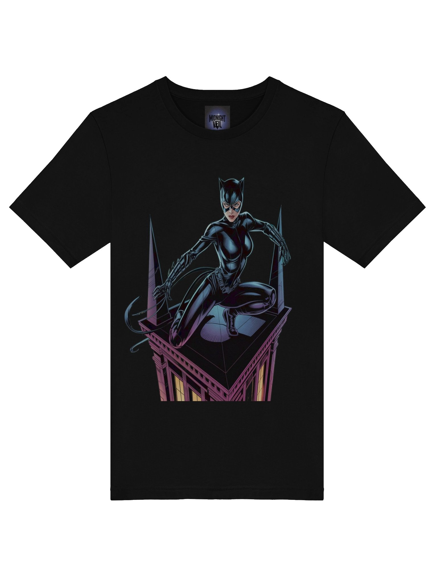 Rooftop Ravager: Catwoman's Feral Strike T-Shirt product image (7)
