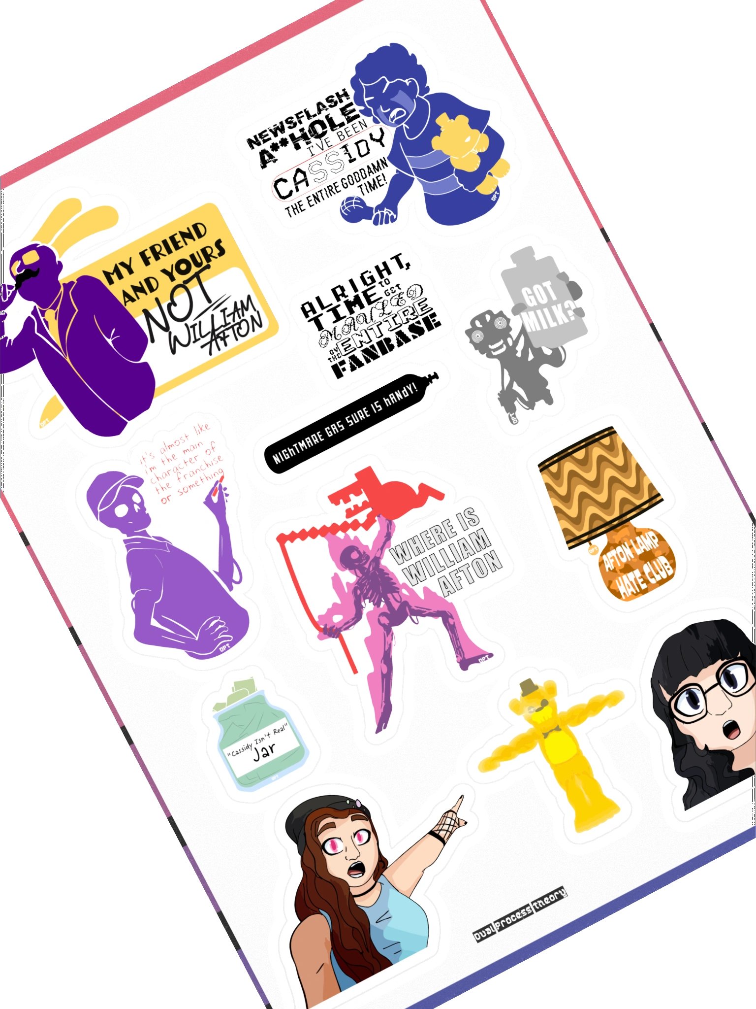 FNAF/DPT - In Joke Sticker Sheet product image (1)