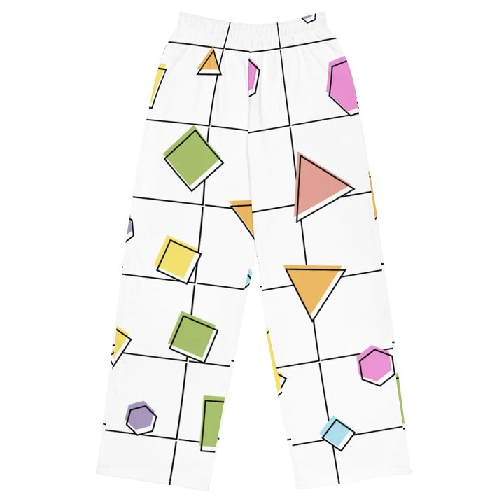 Geometric Fusion Unisex Wide-Leg Pants product image (1)