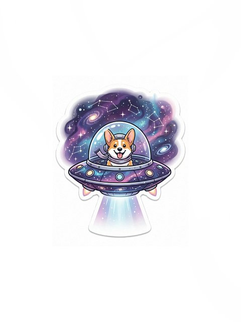 UFO Corgi Poster