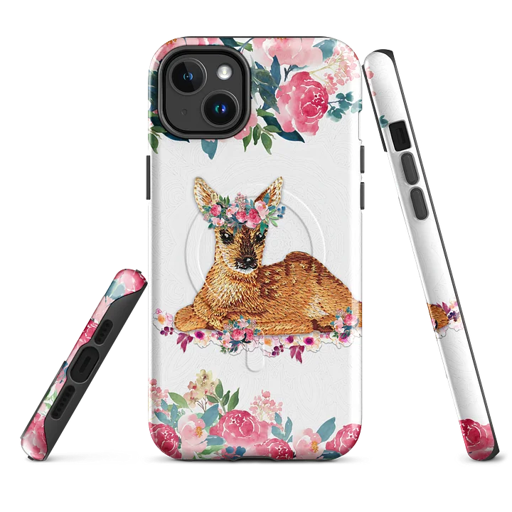 FAWN WITH WATERCOLOR FLOWERS MagSafe® Tough Case product image (2)