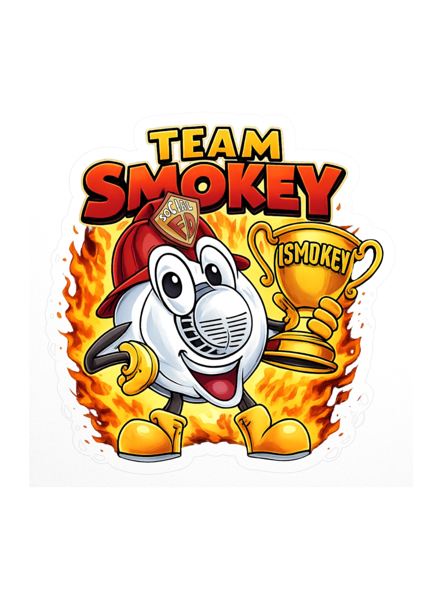 Smokey Trophy Kiss Cut Stickers product image (1)