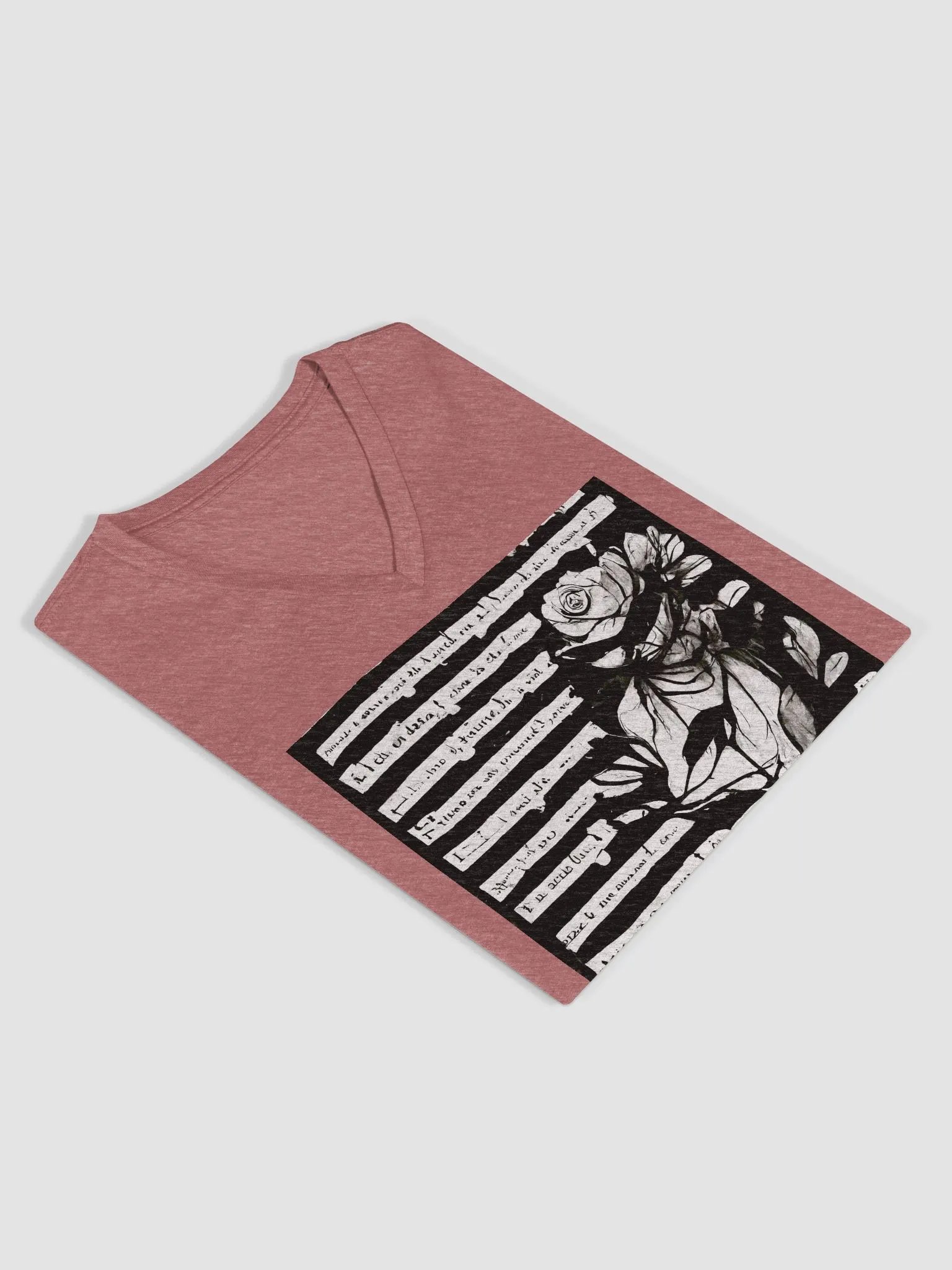 Monochrome Rose V-Neck Tee product image (4)