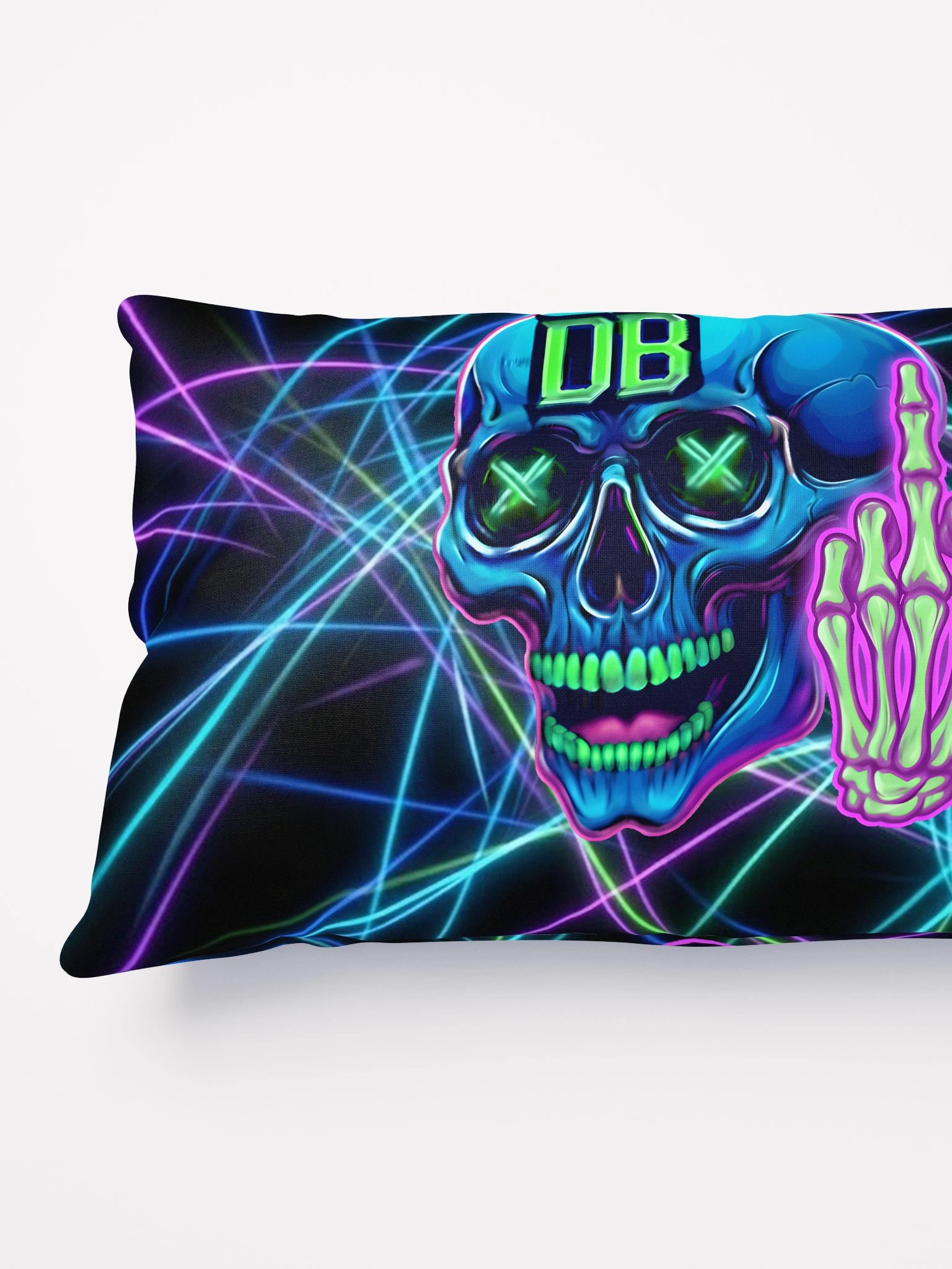 "Finger 'N' The Reaper" Premium Throw Pillow product image (2)