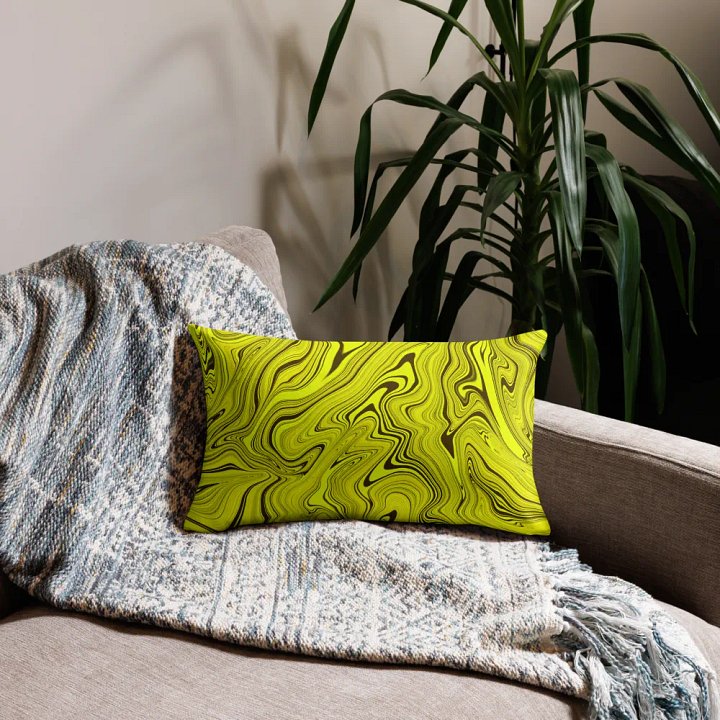 Premium Pillow Case - Yellow Liquid Swirls product image (2)