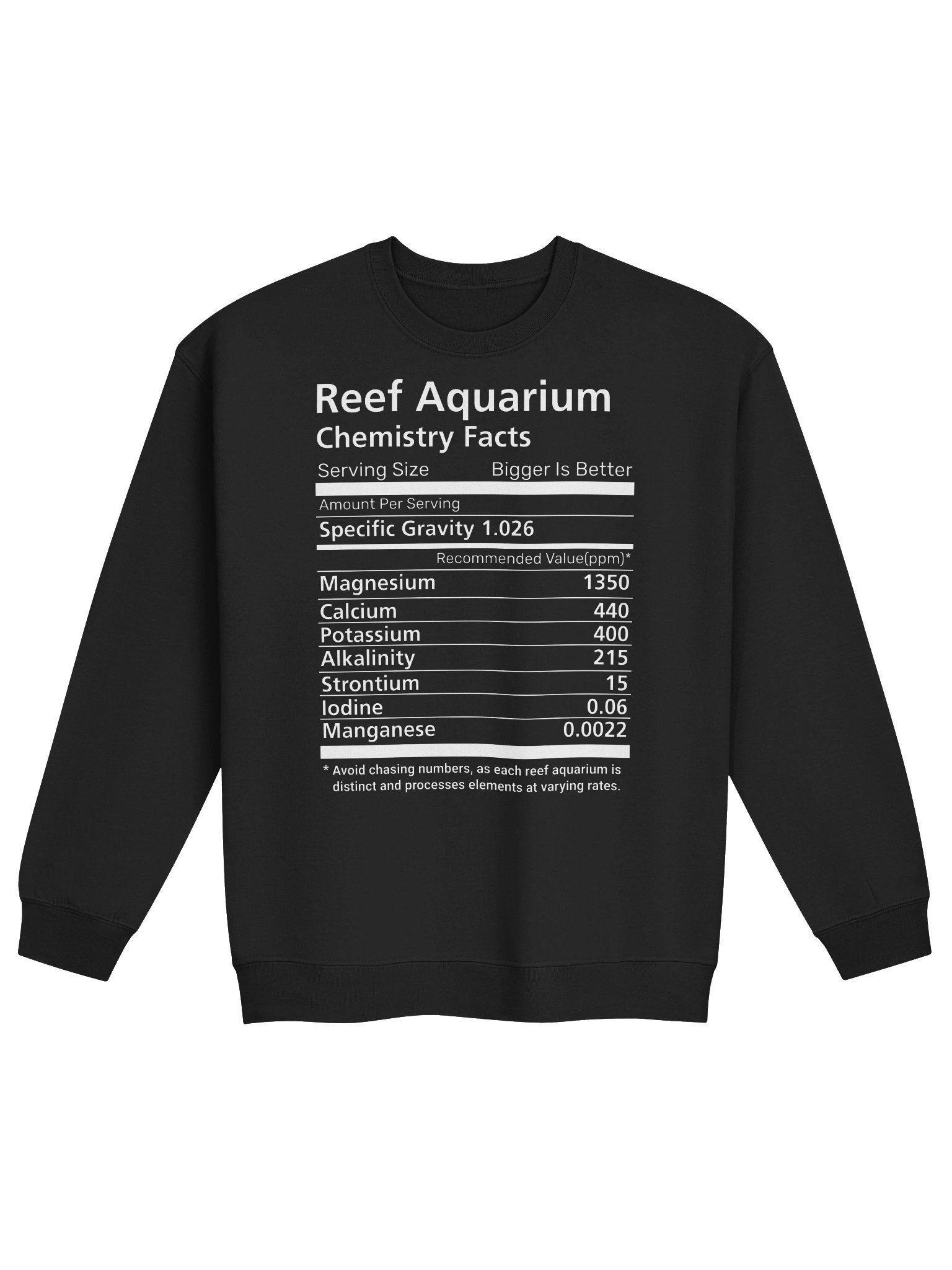 Reef Aquarium Chemistry Facts Sweatshirt – Reef Tank Parameters & Coral Chemistry Sweatshirt product image (5)
