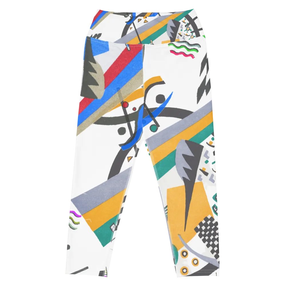 Abstract Lithographic Pattern Design Yoga Capri Legging - V4 product image (4)