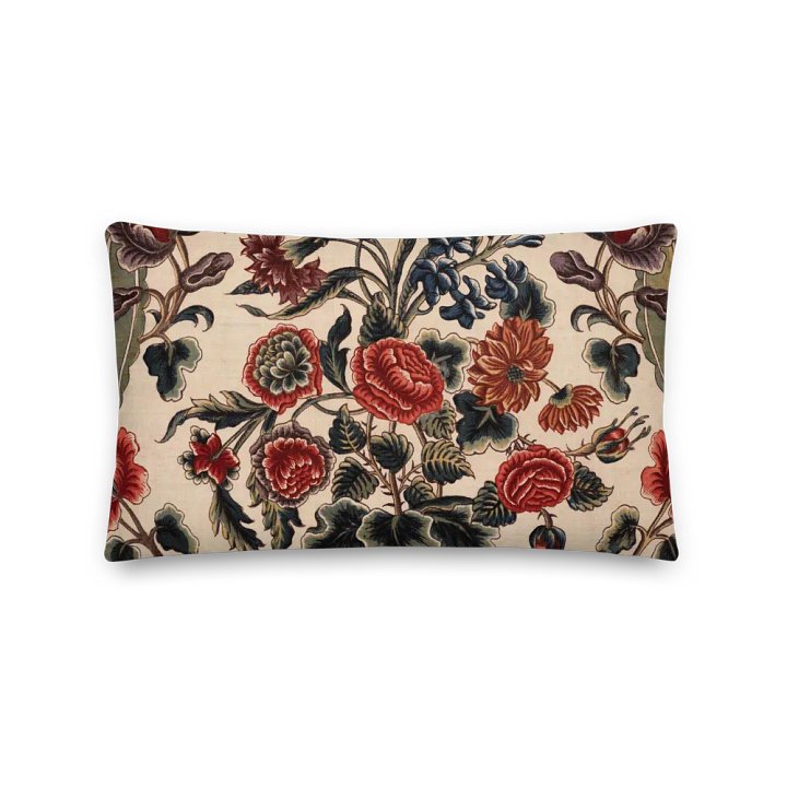 Red Victorian Flowers Premium Pillow product image (2)