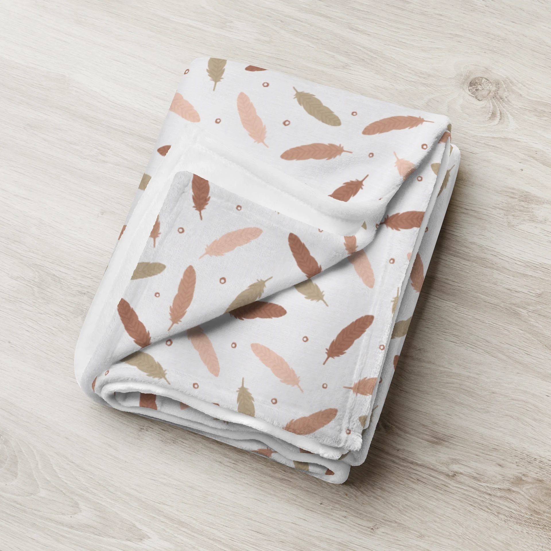 Mocha Mousse Feathers Throw Blanket product image (3)