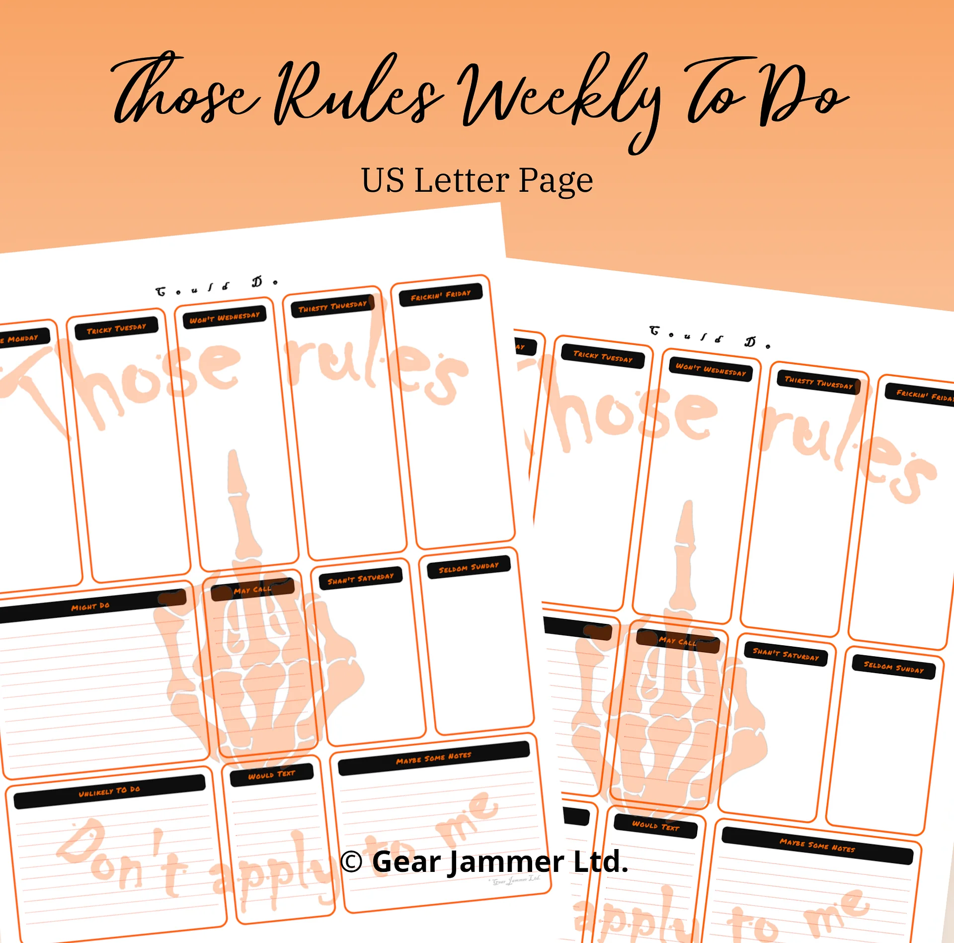 Those Rules Weekly To Do product image (1)