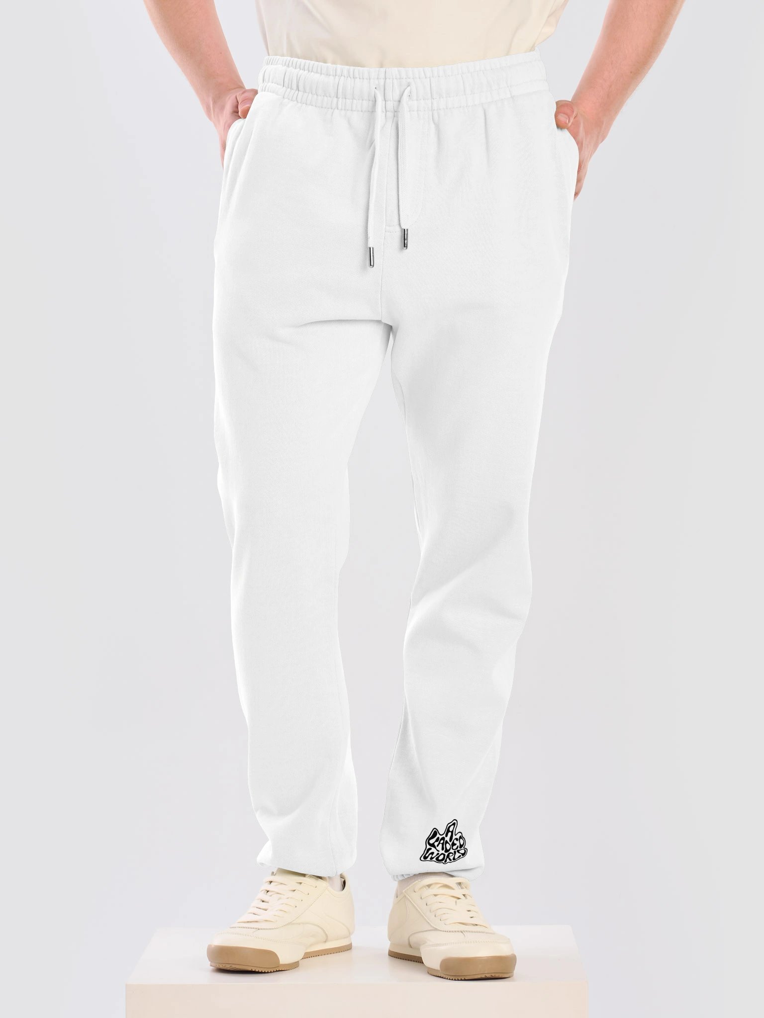 A Faded World Classic White Track Pants product image (3)