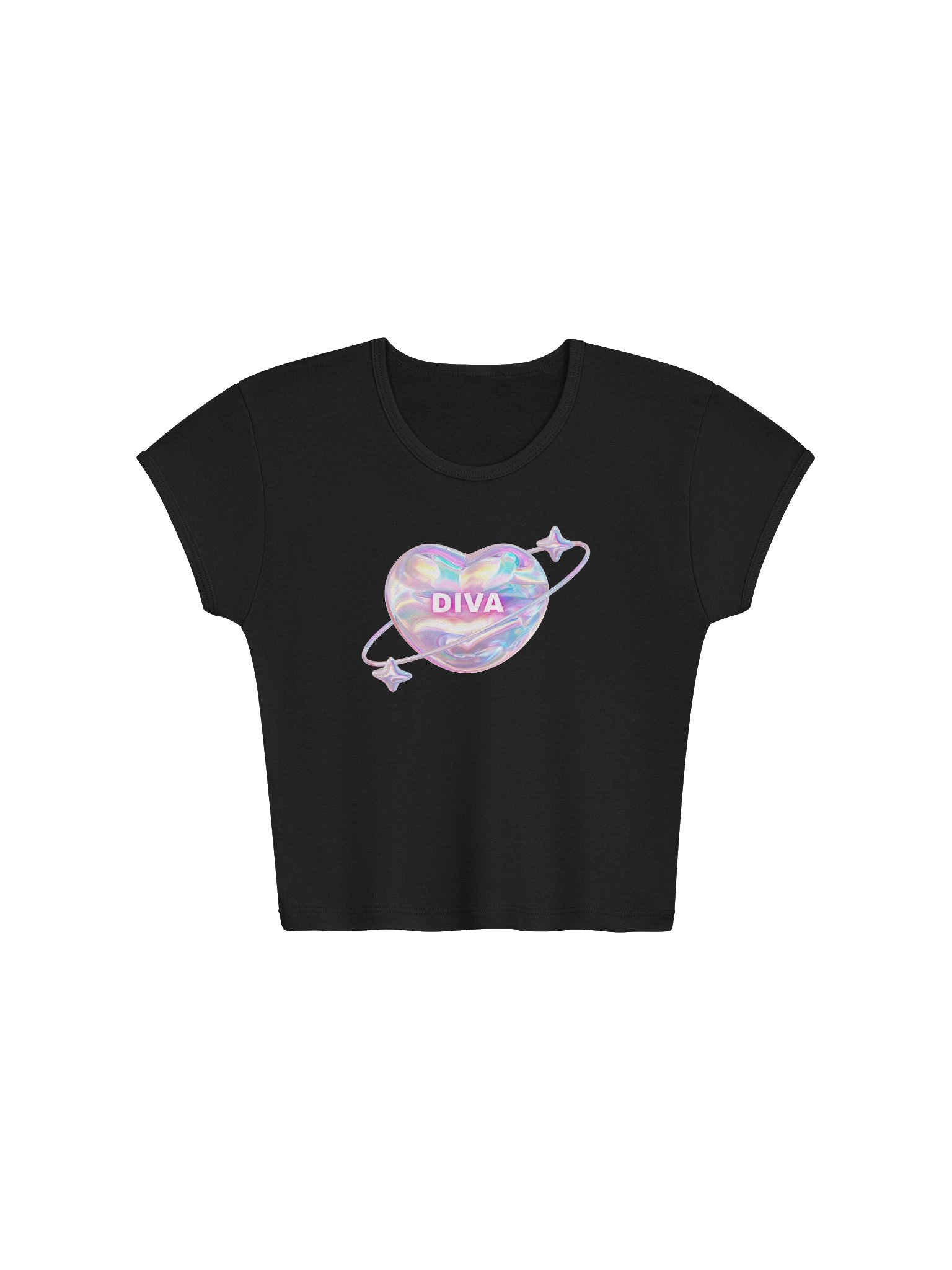 Diva Crop Tee - Black product image (1)