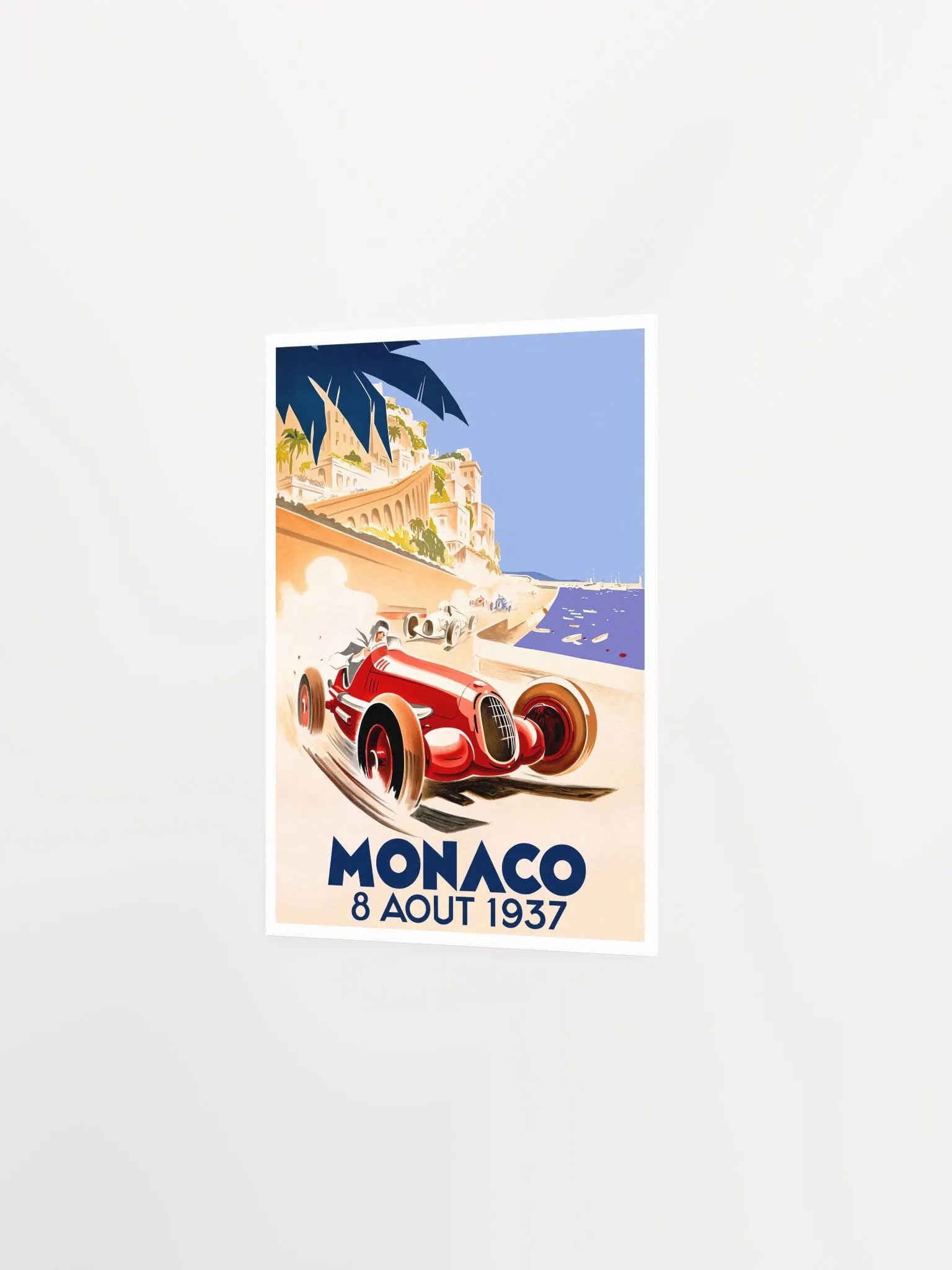 Monaco Vintage F1 Grand Prix, 1937 poster — Vintage Formula 1 poster, Monaco Grand Prix poster, retro travel poster, retro travel art product image (7)