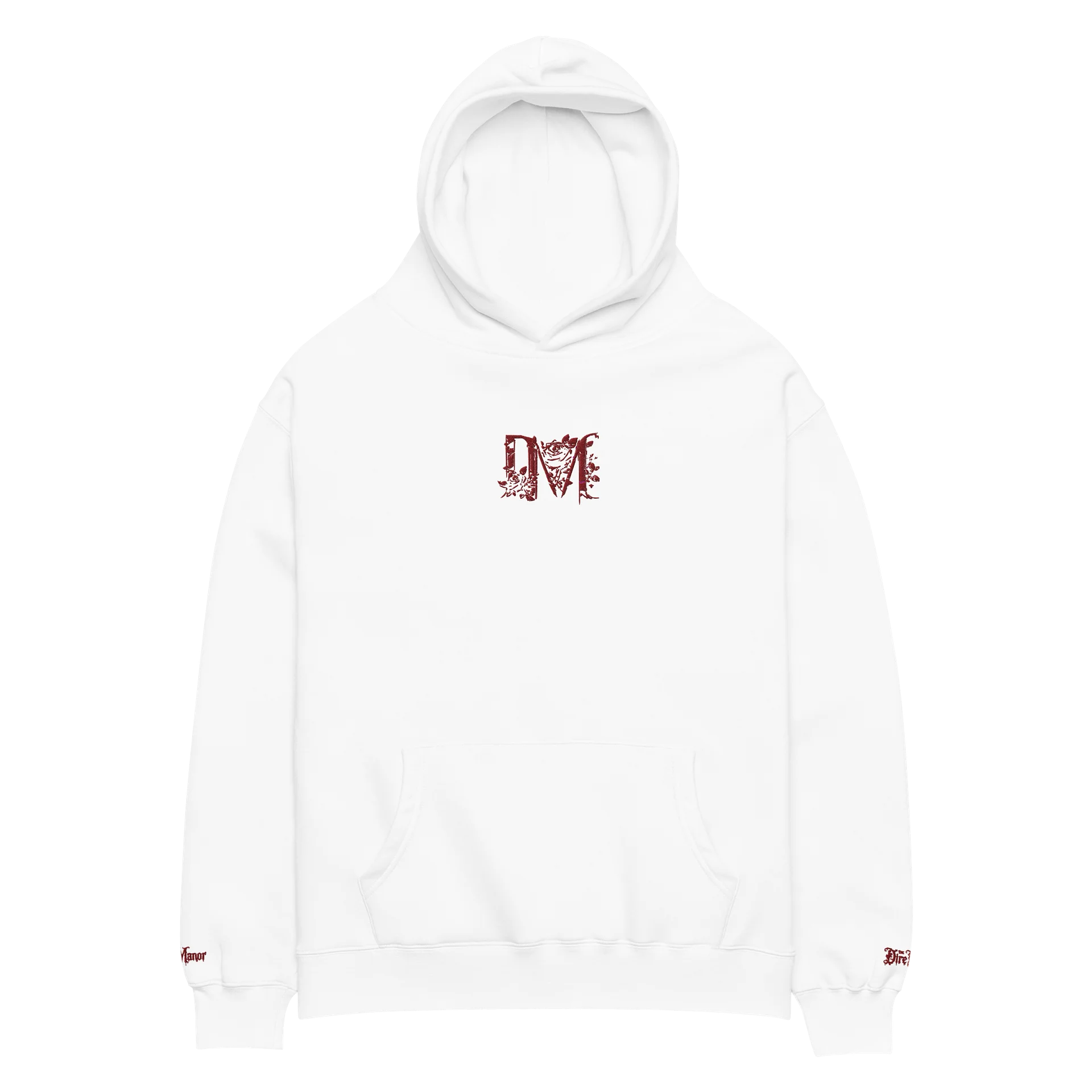 Official Dire Manor White N Red Embordered Hoodie product image (5)