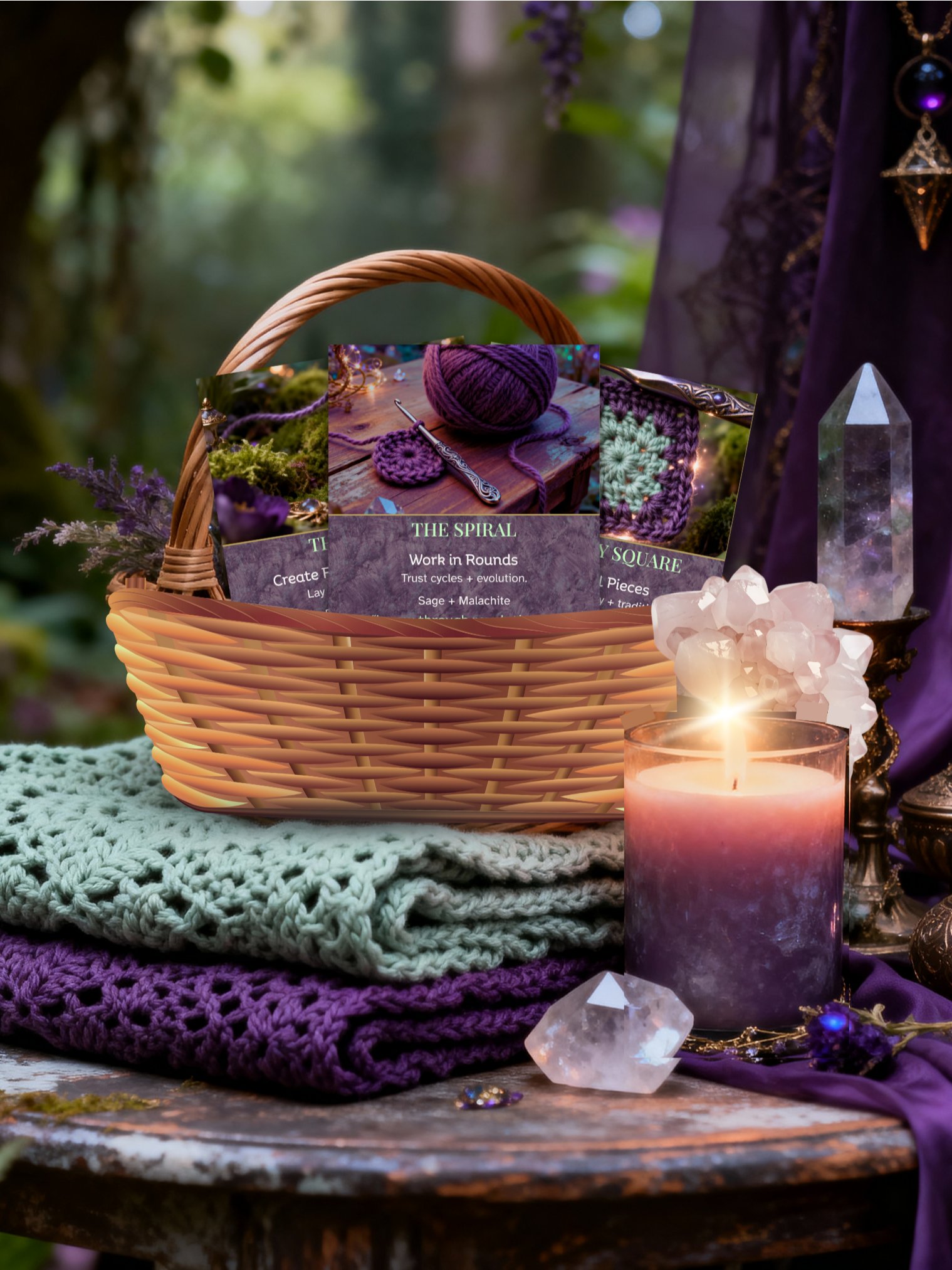 Crochet Oracle Deck Printable | Fiber Artist Oracle Cards Digital Download product image (5)