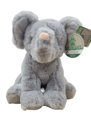 Cute 10" Earth Safe Elephant Plush - Soft Eco-Friendly Baby Stuffed Toy product image (1)