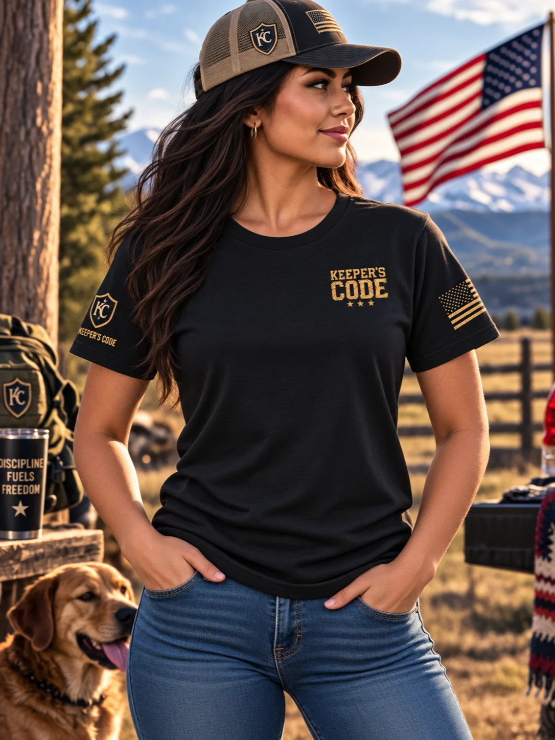 Keeper’s Code™ Women’s CODE 05 Discipline Lion & Cross T-Shirt product image (1)