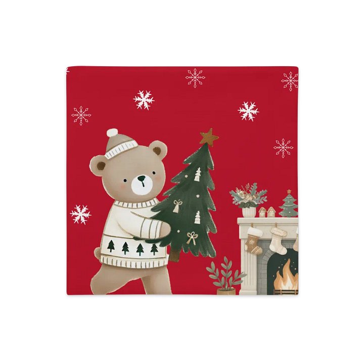 Festive Bear Holiday Pillowcase product image (1)