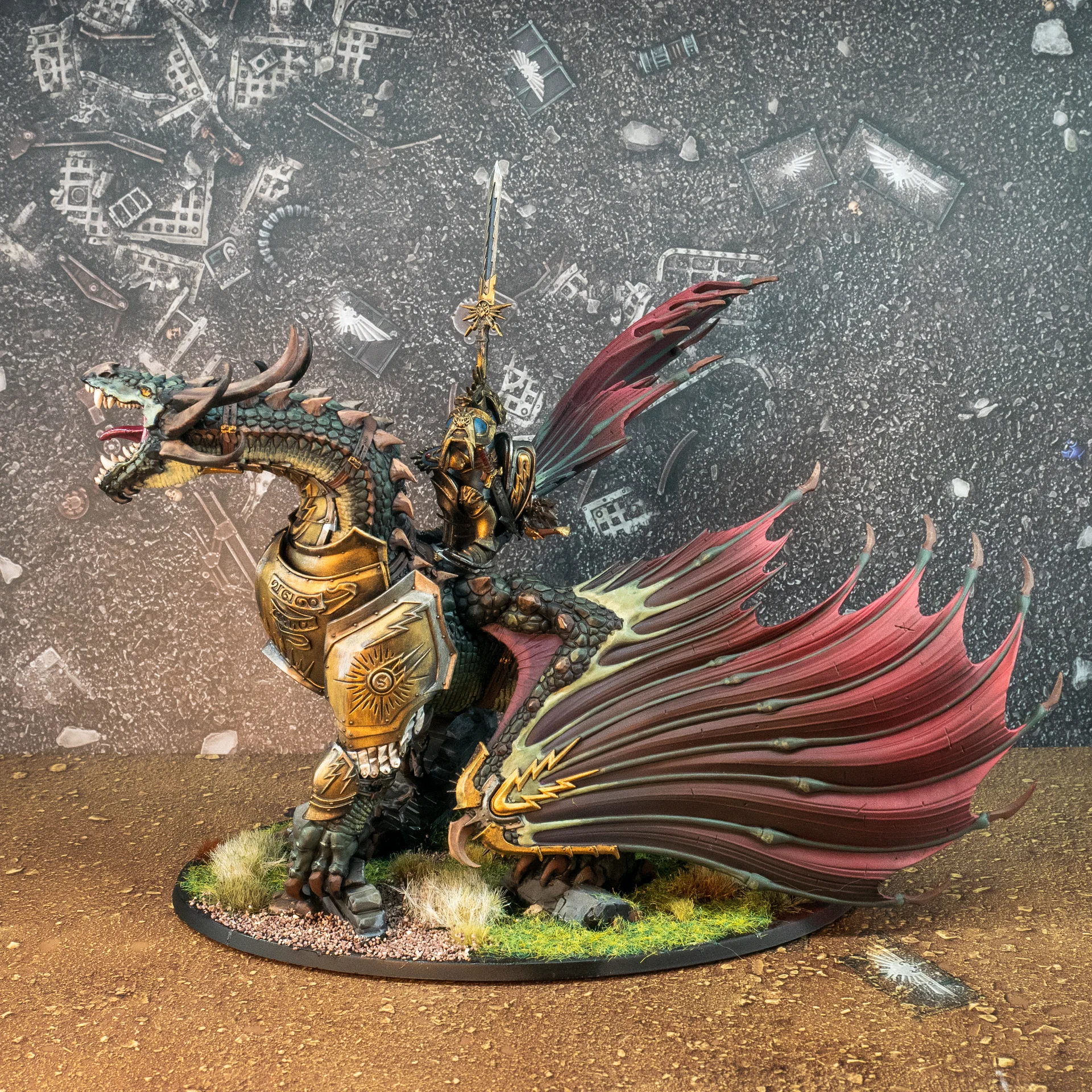 Lord-Celestant on Stardrake | Painted Model (Age of Sigmar) product image (3)