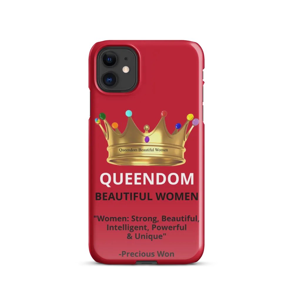 Queendom Beautiful Women iPhone® Snap Case (Crown-Red) product image (8)