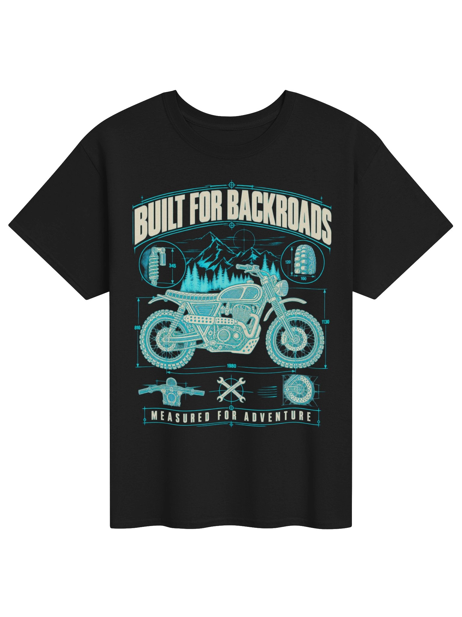 Built for Backroads – Adventure Scrambler Motorcycle T-Shirt product image (1)