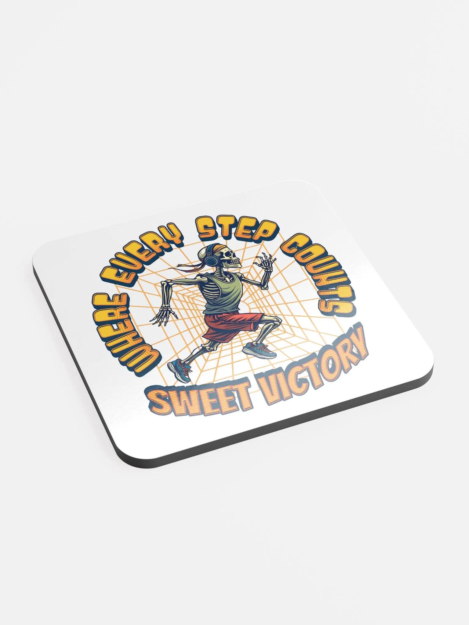 Where Every Step Counts Sweet Victory Runner Skeleton Cork Coaster product image (3)