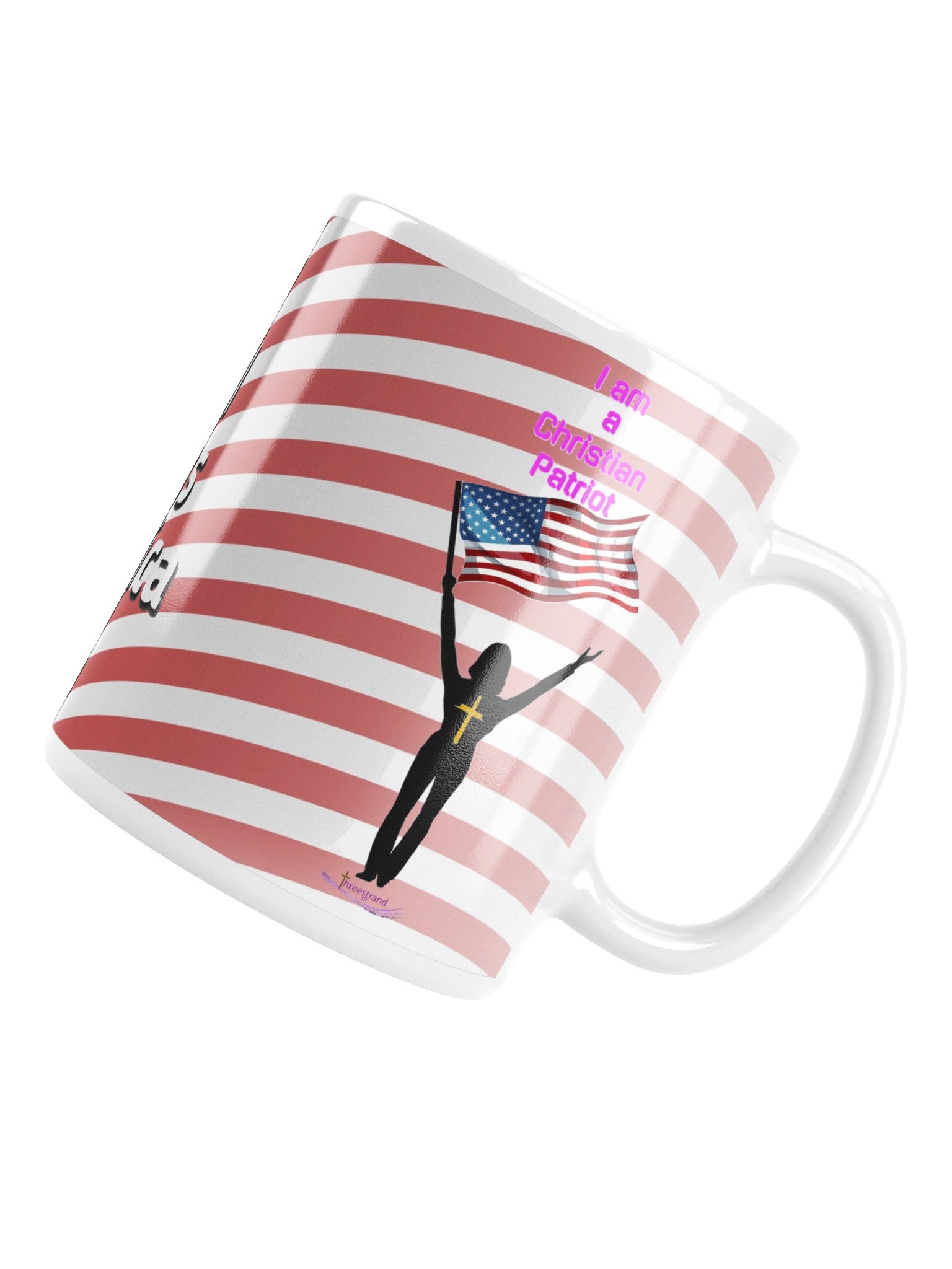God Bless America — Christian Patriot Glossy Mug - Female product image (6)