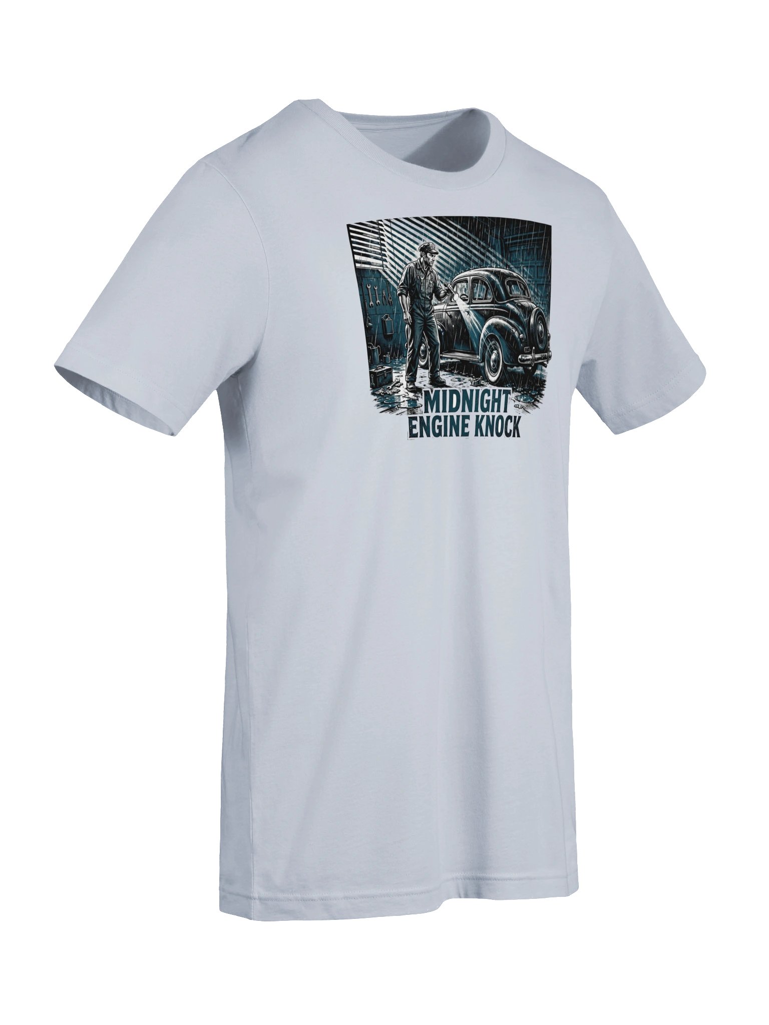 Midnight Engine Knock Film Noir Funny Mechanic T-Shirt product image (7)