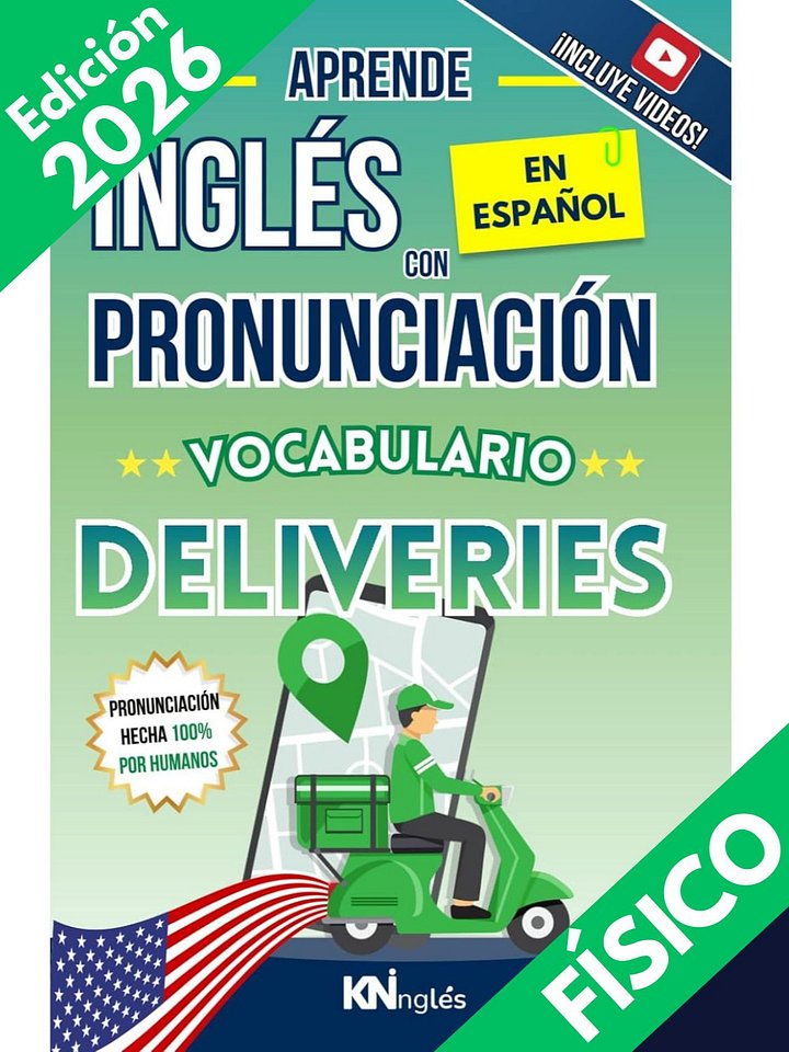 Delivery repartidor / libro para aprender inglés con pronunicación / Vocabulario para repartidores de comida product image (1)