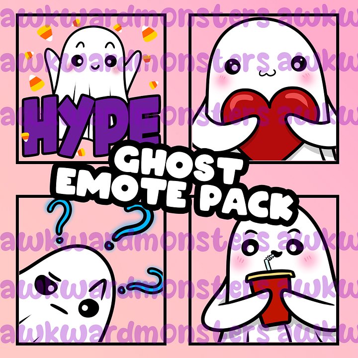 4 Pack of Ghost Themed Emotes product image (1)