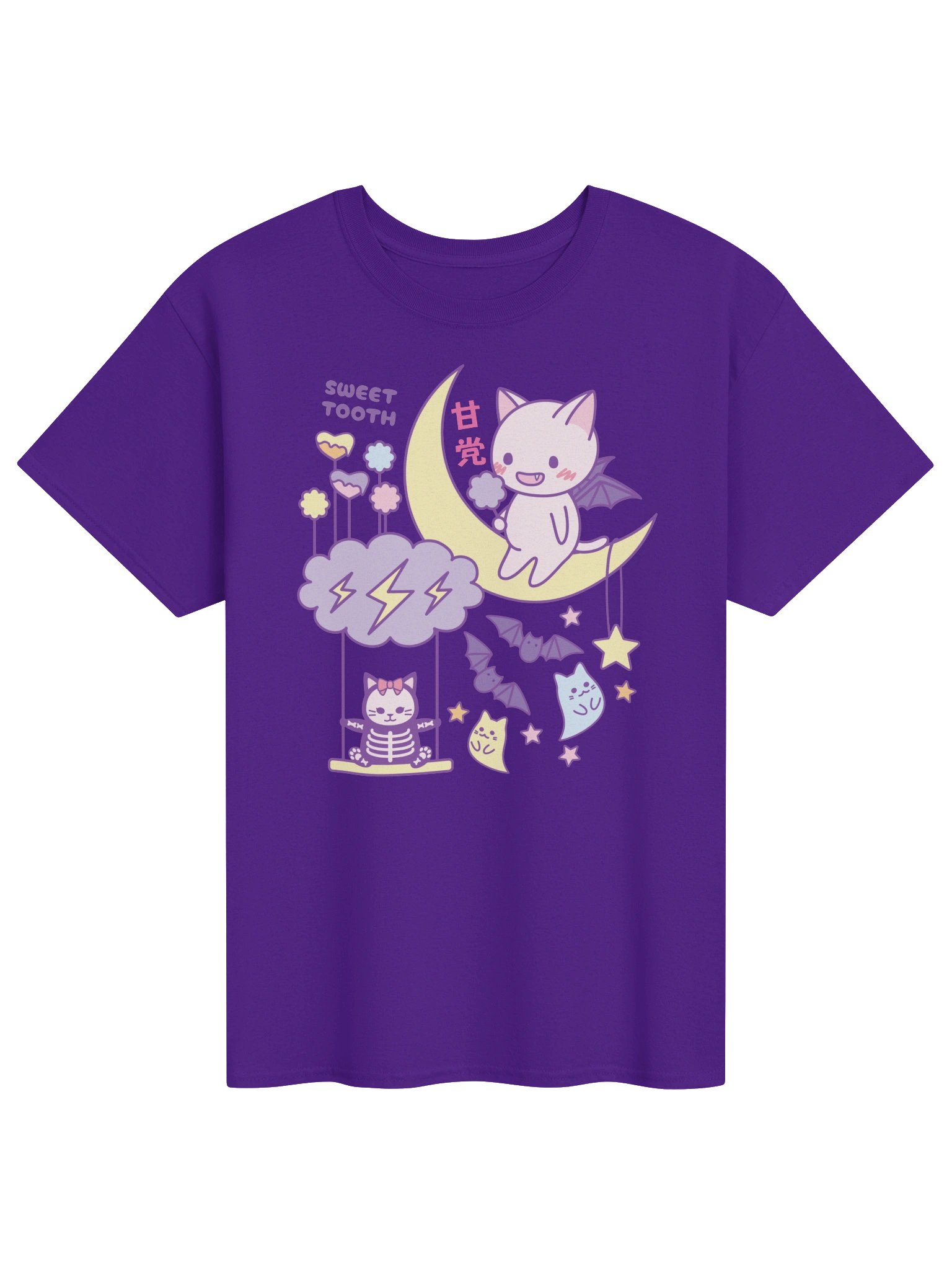 Kawaii Bat Cat - Unisex Adult Heavyweight T-shirt product image (1)