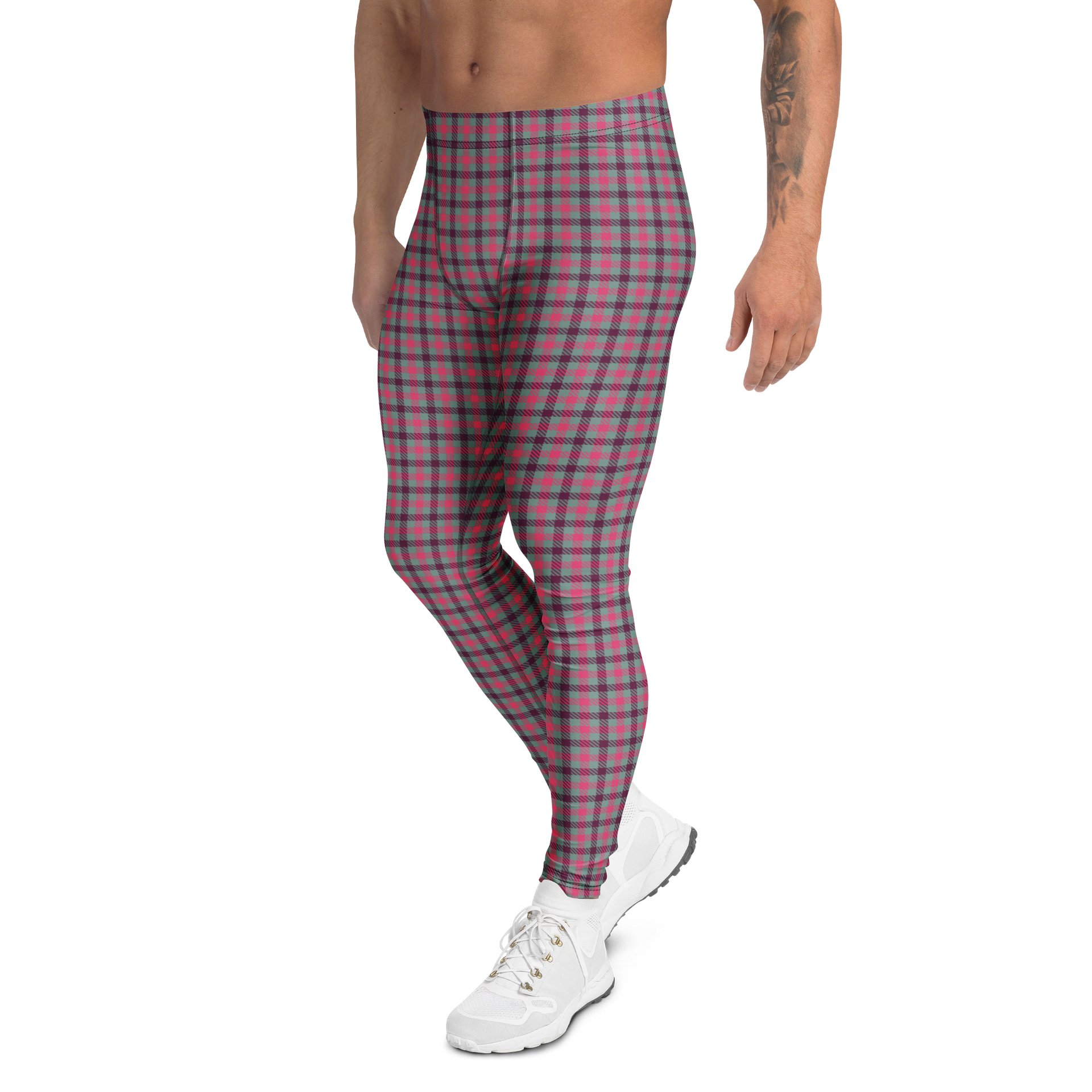 Vintage Plaid Tartan Checkered Men's Leggings product image (4)