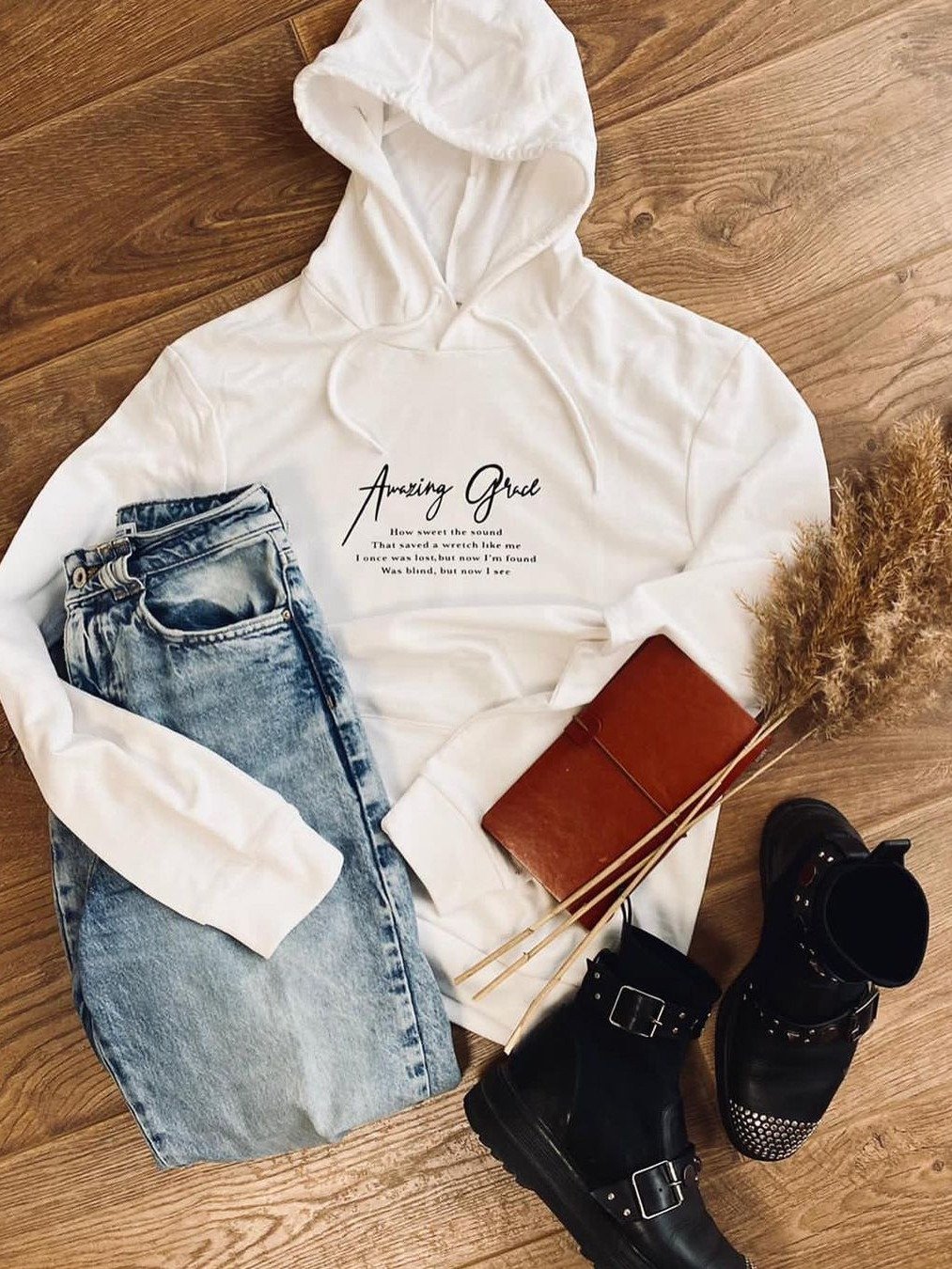 Amazing Grace Cursive Hoodie product image (3)