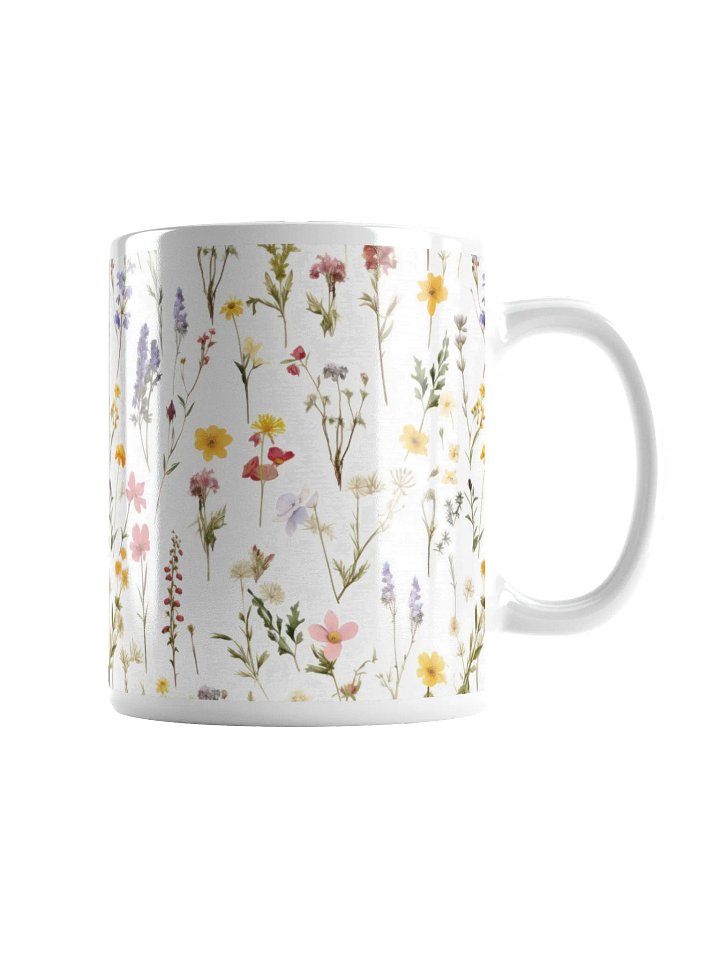 Multicolor Floral White Glossy Ceramic Mug by Treasure Pie product image (1)