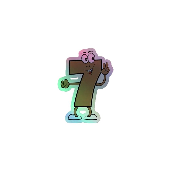 7 Number Holographic Sticker product image (1)